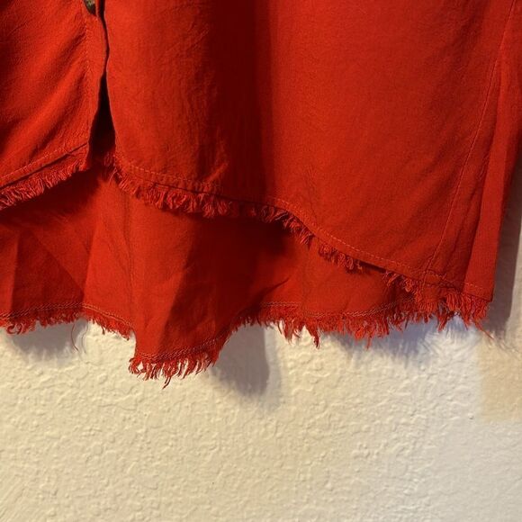 XCVI Wearables Raw Hem Button Down Shirt Small - Picture 4 of 6